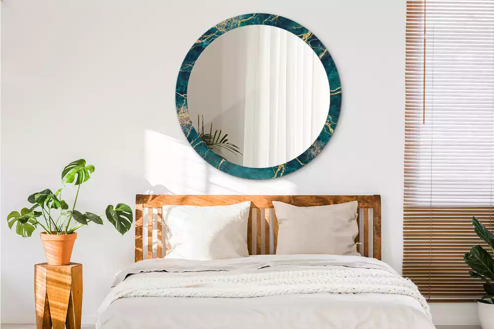 Kerek díszes tükör Szerpentin