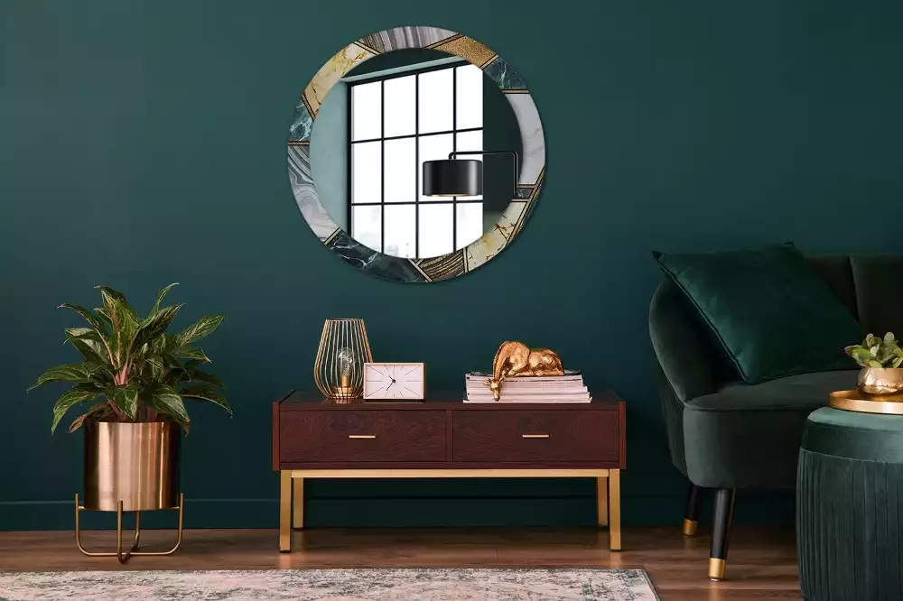 Kerek díszes tükör Márvány stílusú