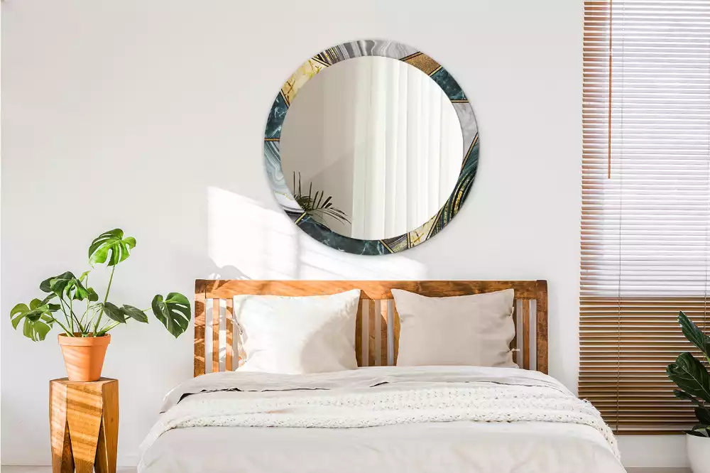 Kerek díszes tükör Márvány stílusú