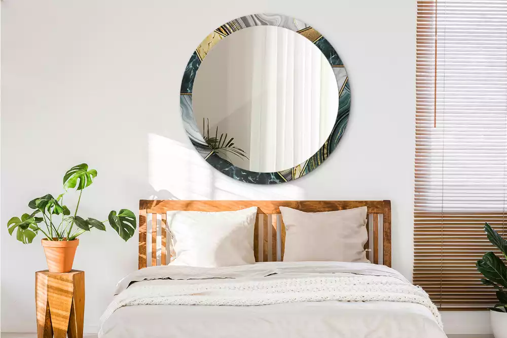 Kerek díszes tükör Márvány stílusú