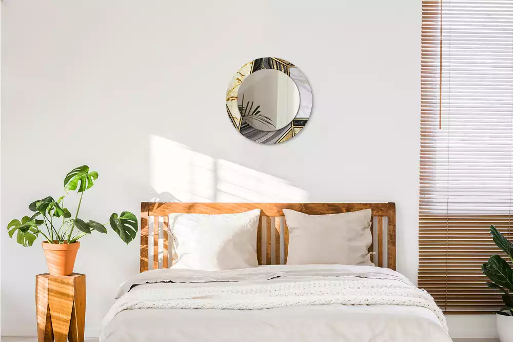 Kerek díszes tükör Márvány stílusú