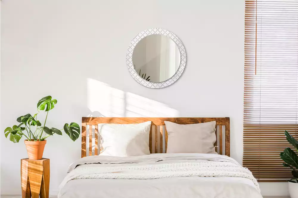 Kerek tükör fali dísz Keresztvonalak