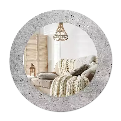 Kerek tükör fali dísz Szürke beton