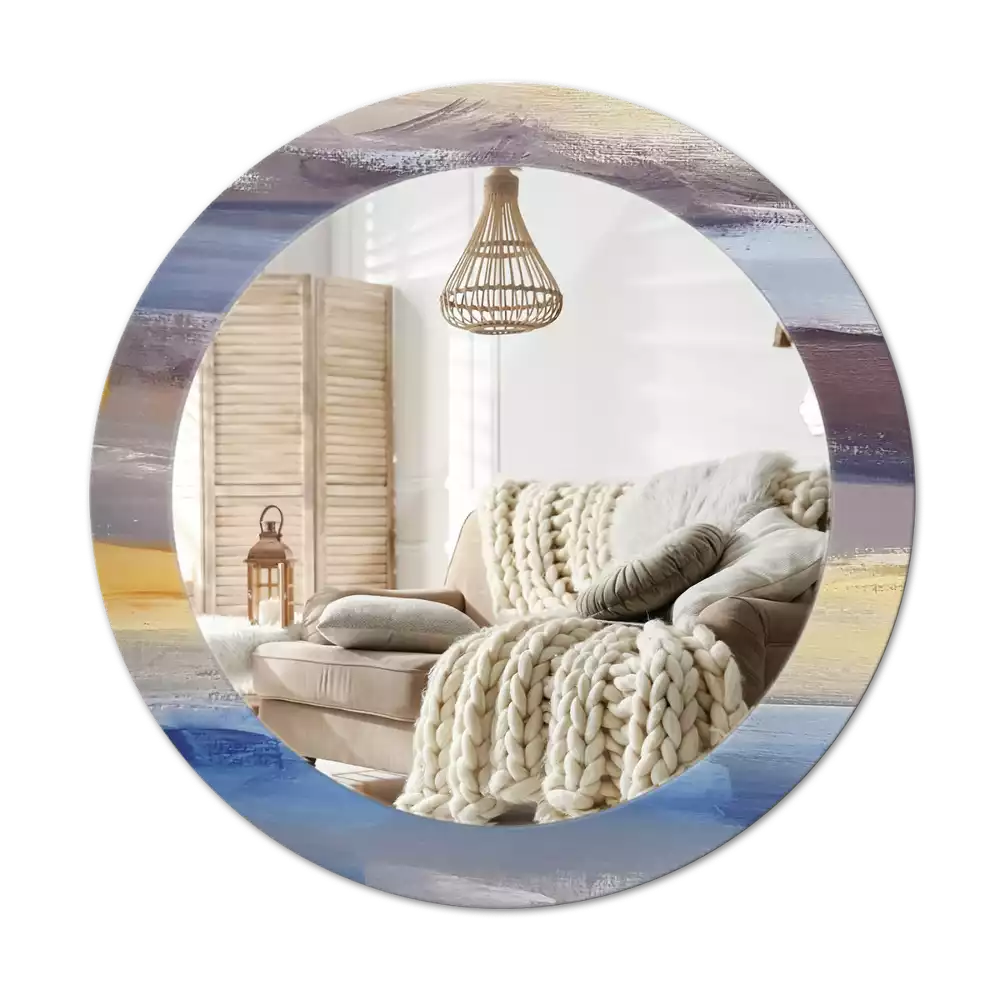 Kerek tükör fali dísz Absztrakt festészet