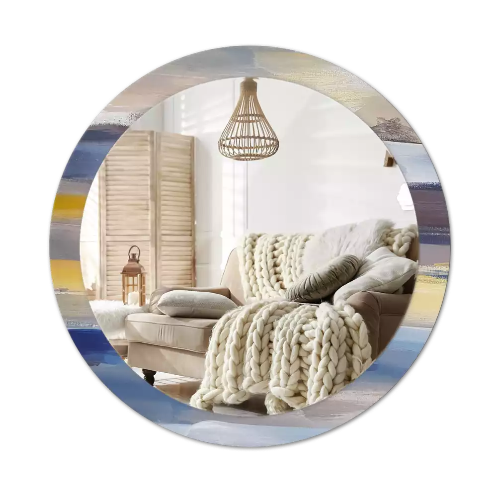 Kerek tükör fali dísz Absztrakt festészet