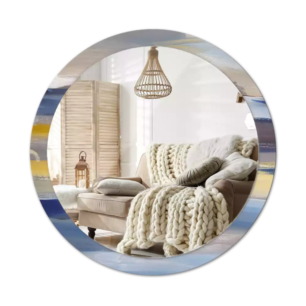 Kerek tükör fali dísz Absztrakt festészet