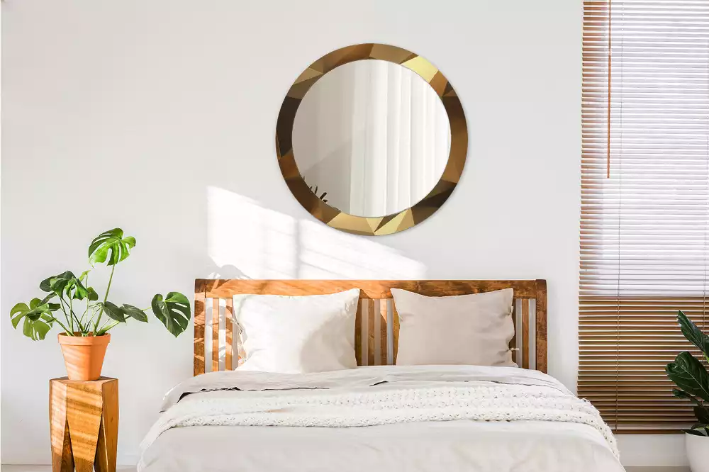 Kerek tükör fali dísz Geometriai minta