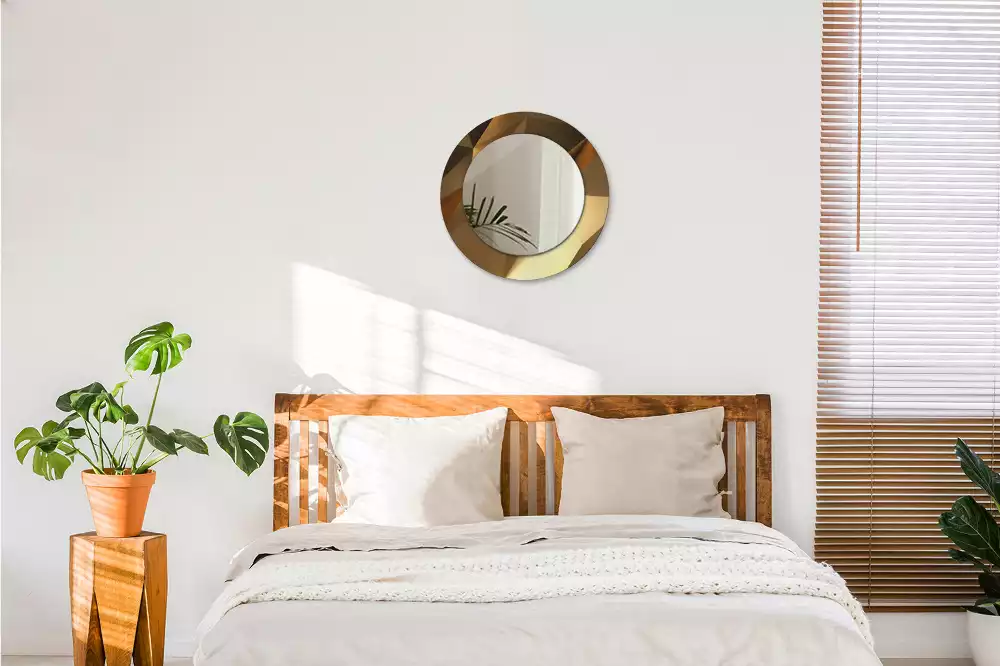 Kerek tükör fali dísz Geometriai minta