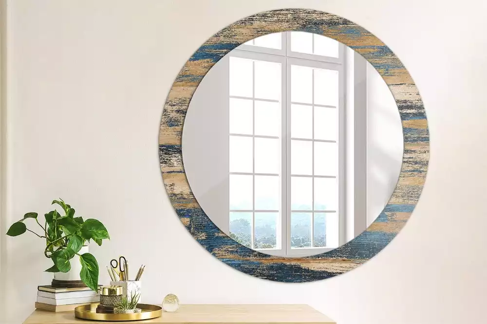 Kerek tükör fali dísz Absztrakt fa