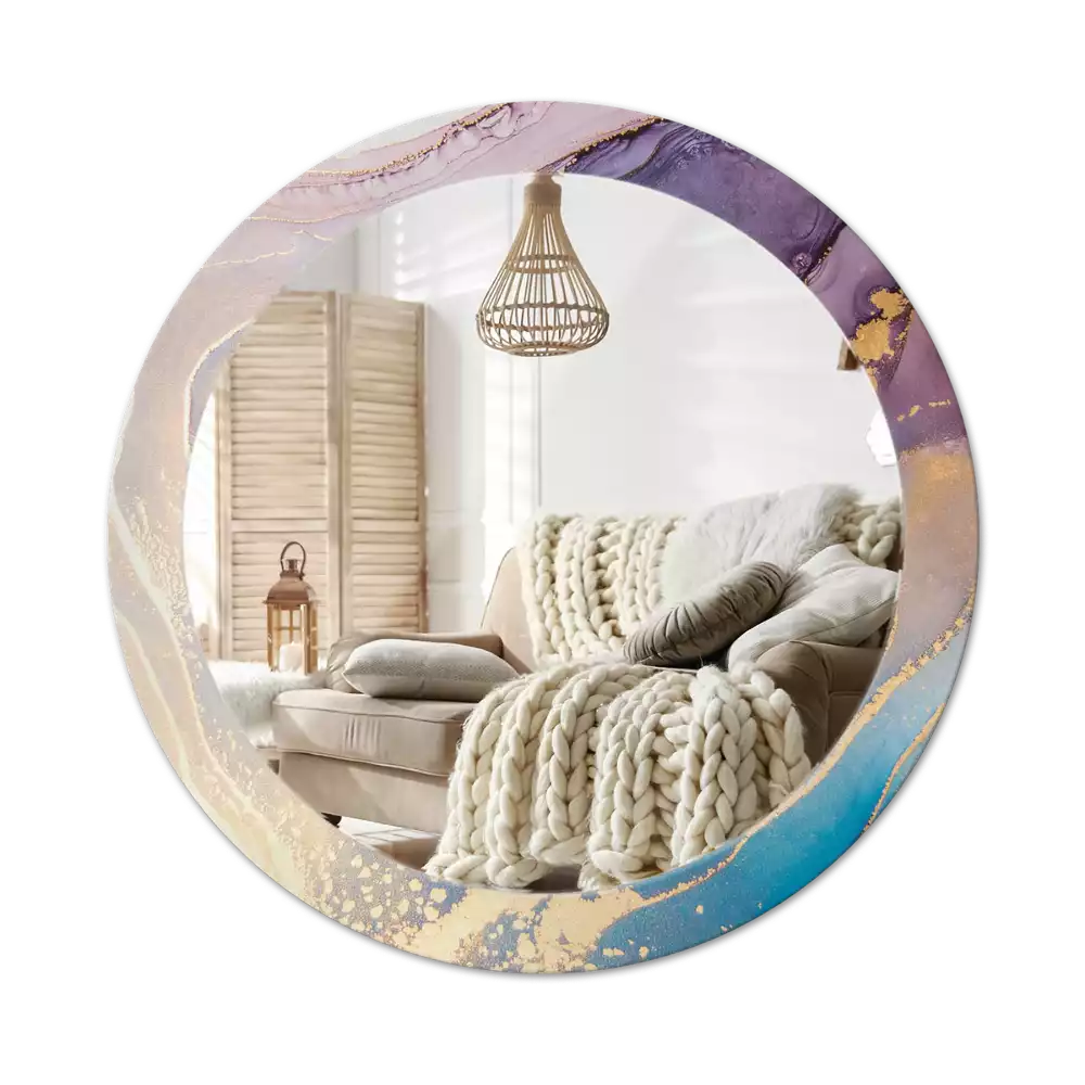 Kerek tükör fali dísz Márvány kő