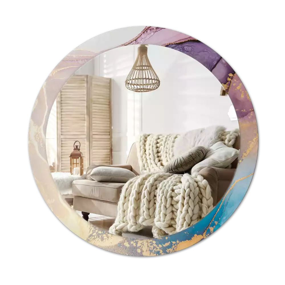 Kerek tükör fali dísz Márvány kő