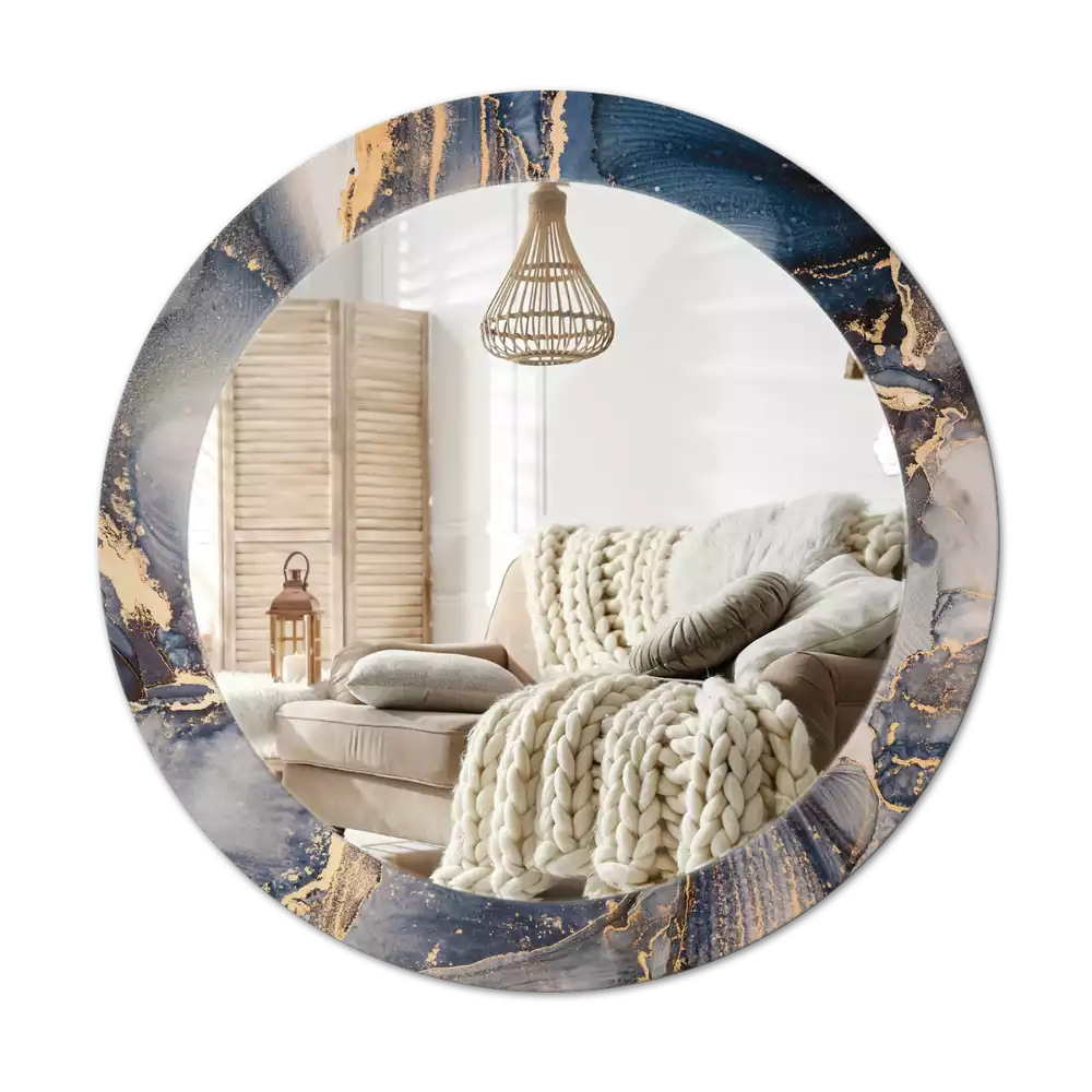 Kerek tükör fali dísz Absztrakt festékek