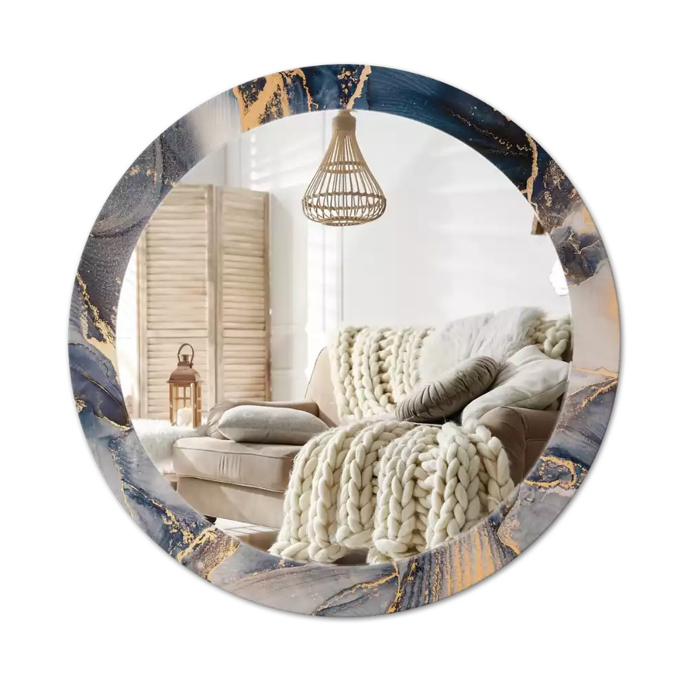 Kerek tükör fali dísz Absztrakt festékek