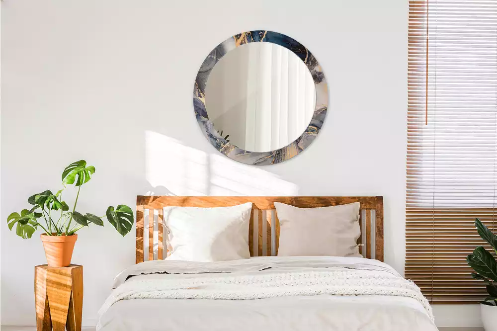 Kerek tükör fali dísz Absztrakt festékek