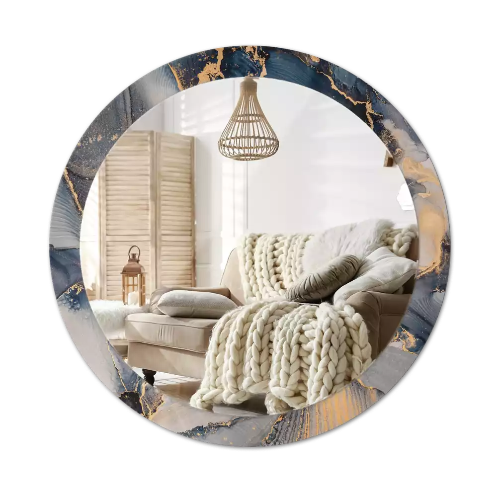 Kerek tükör fali dísz Absztrakt festékek