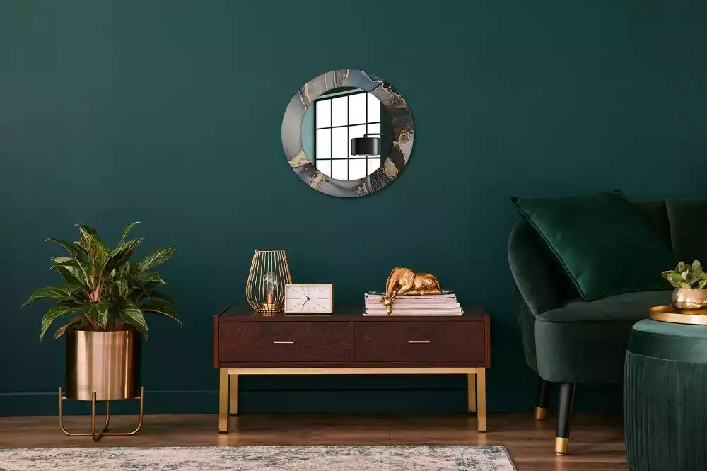 Kerek tükör fali dísz Absztrakt festékek