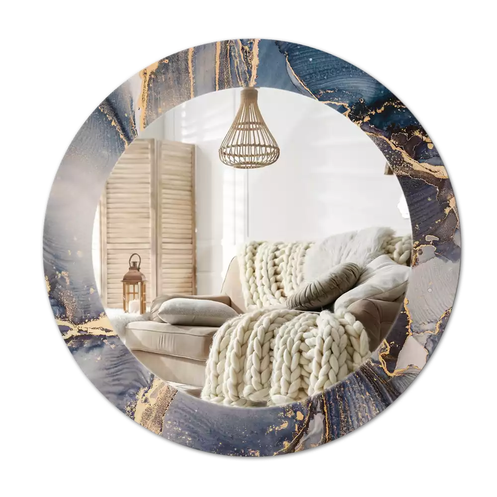 Kerek tükör fali dísz Absztrakt festékek