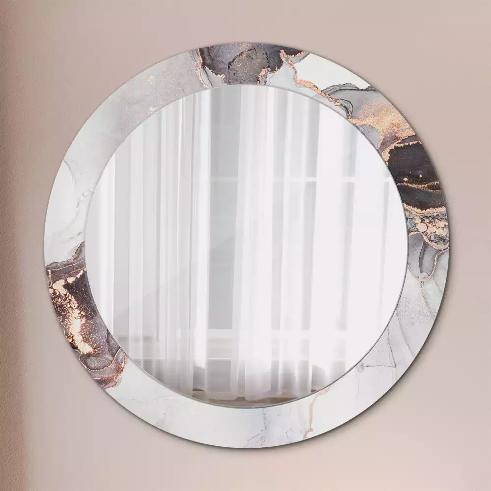 Kerek tükör fali dísz Absztrakt márvány