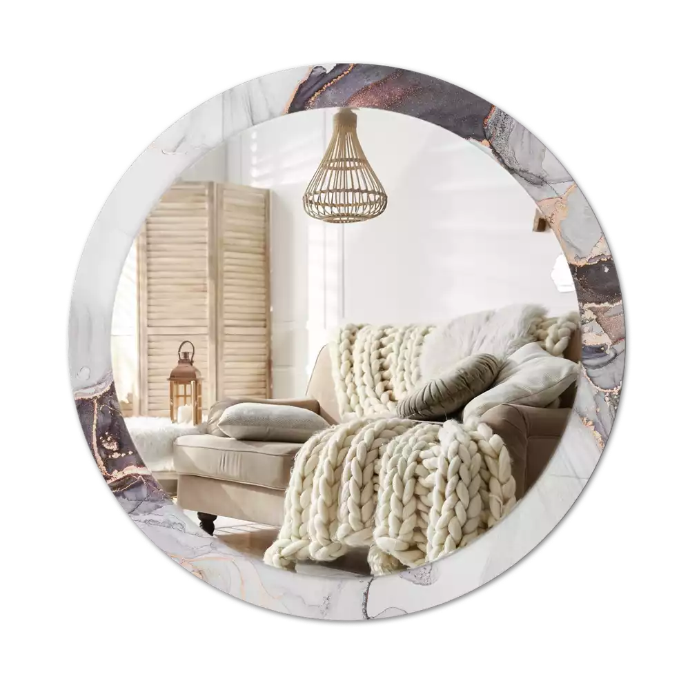 Kerek tükör fali dísz Absztrakt márvány