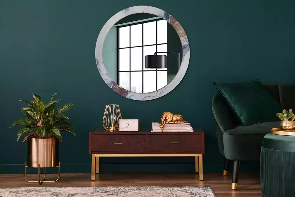 Kerek tükör fali dísz Absztrakt művészet