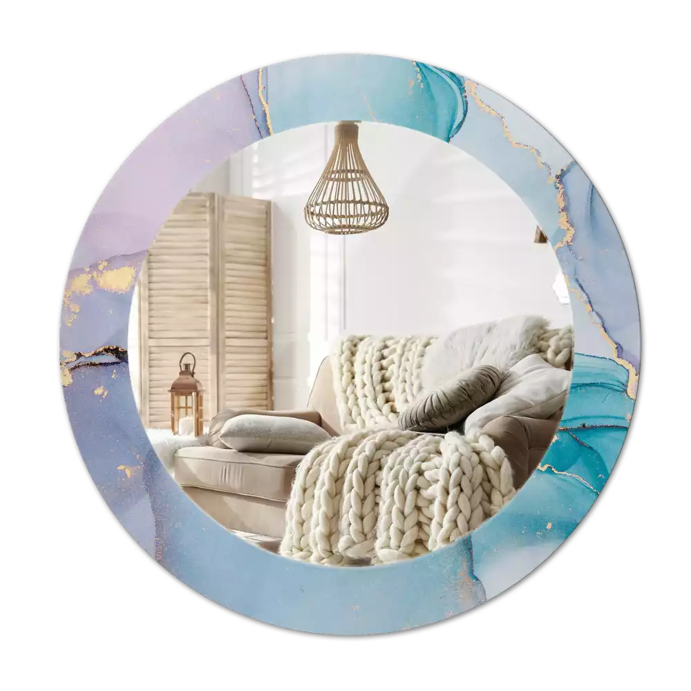 Kerek tükör fali dísz Absztrakt folyadék