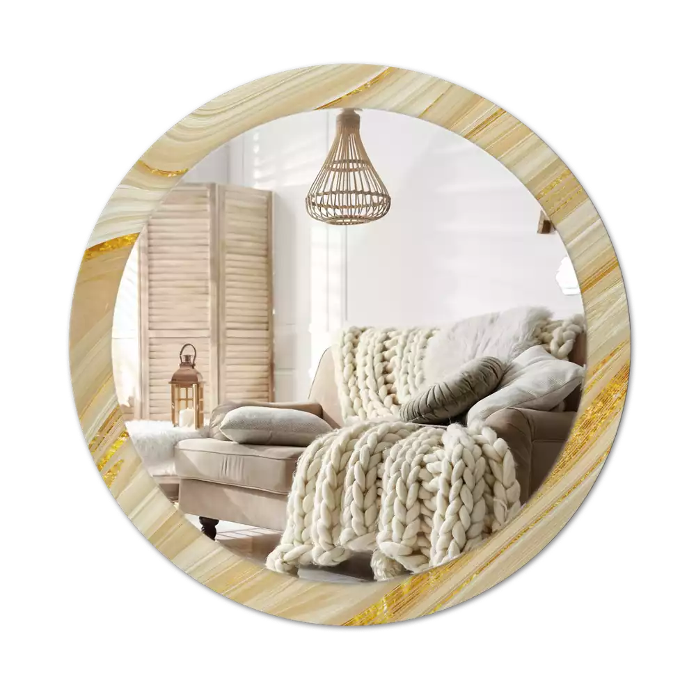 Kerek tükör fali dísz Absztrakt minta