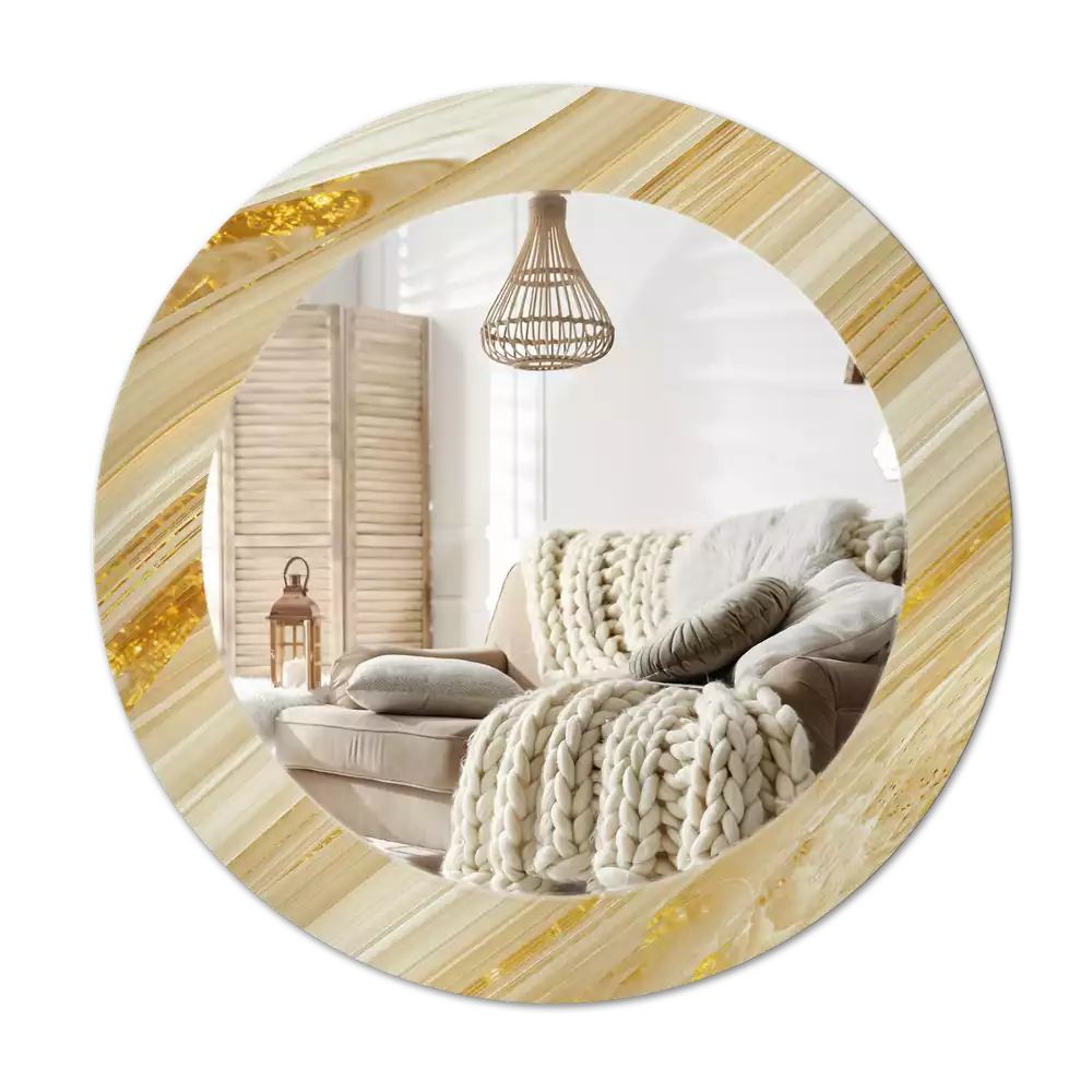 Kerek tükör fali dísz Absztrakt minta