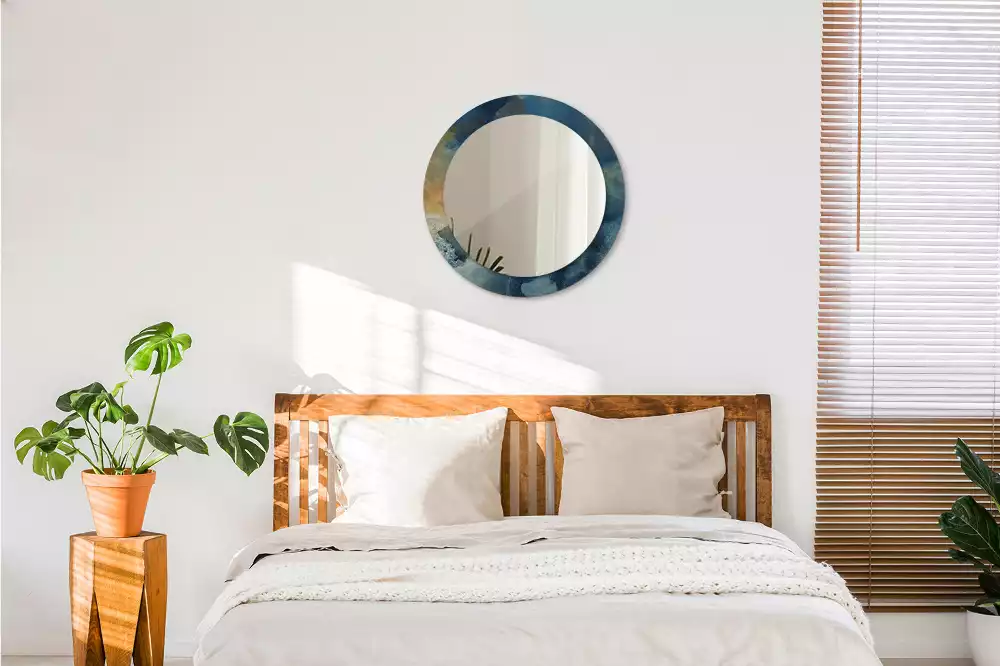 Kerek tükör fali dísz Ónix márvány