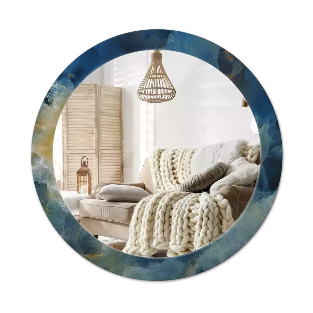 Kerek tükör fali dísz Ónix márvány