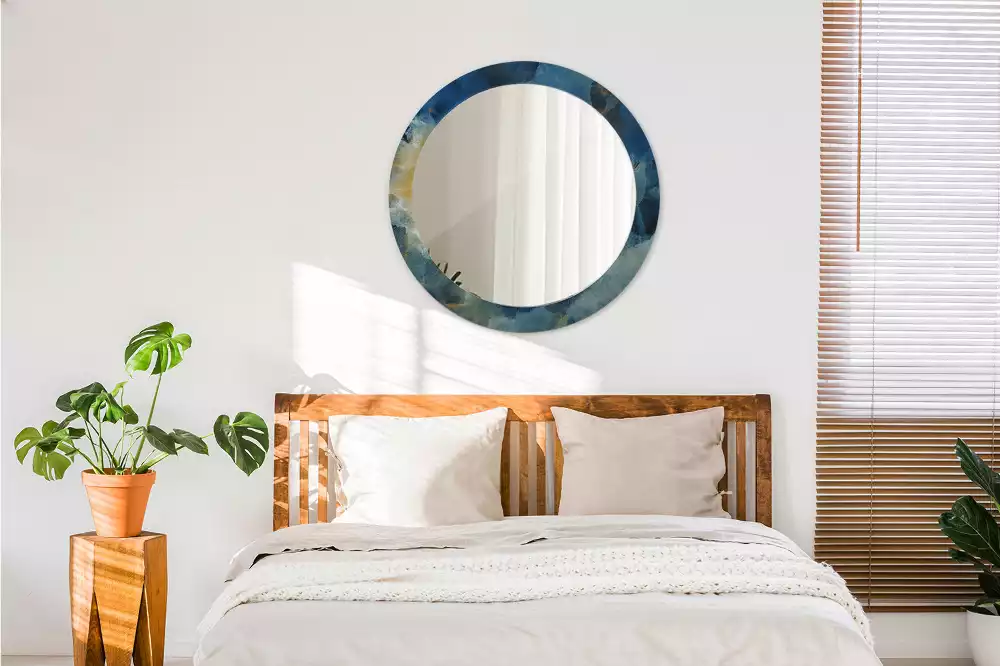 Kerek tükör fali dísz Ónix márvány