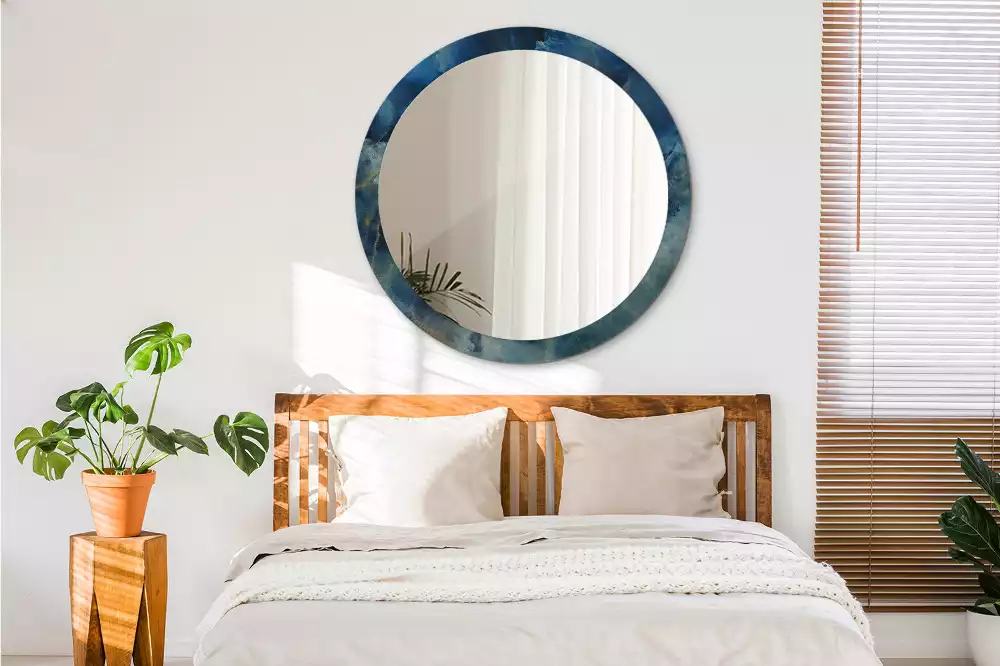 Kerek tükör fali dísz Ónix márvány