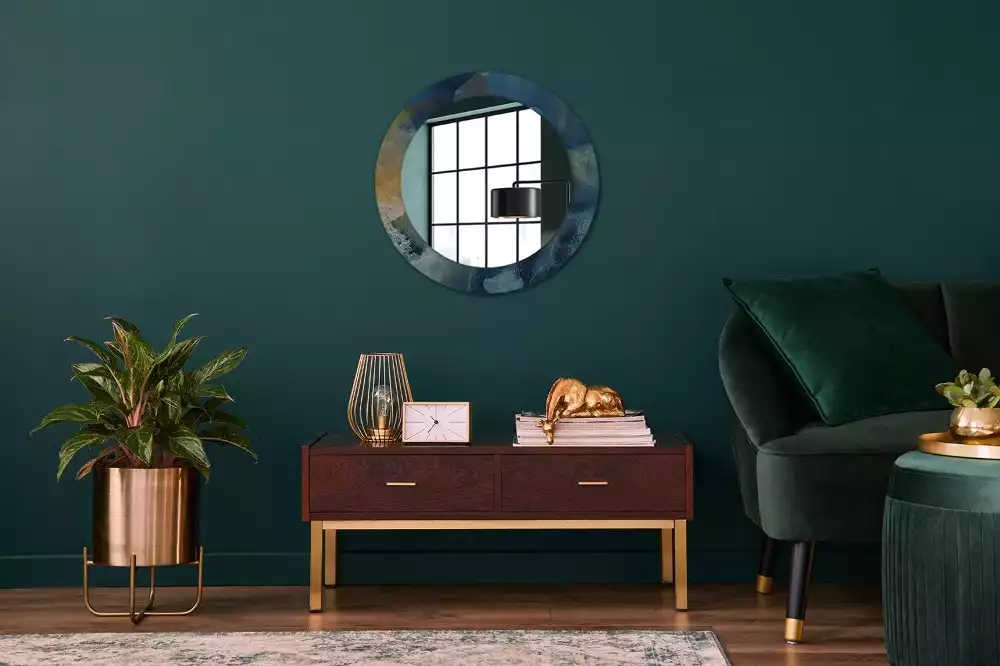 Kerek tükör fali dísz Ónix márvány