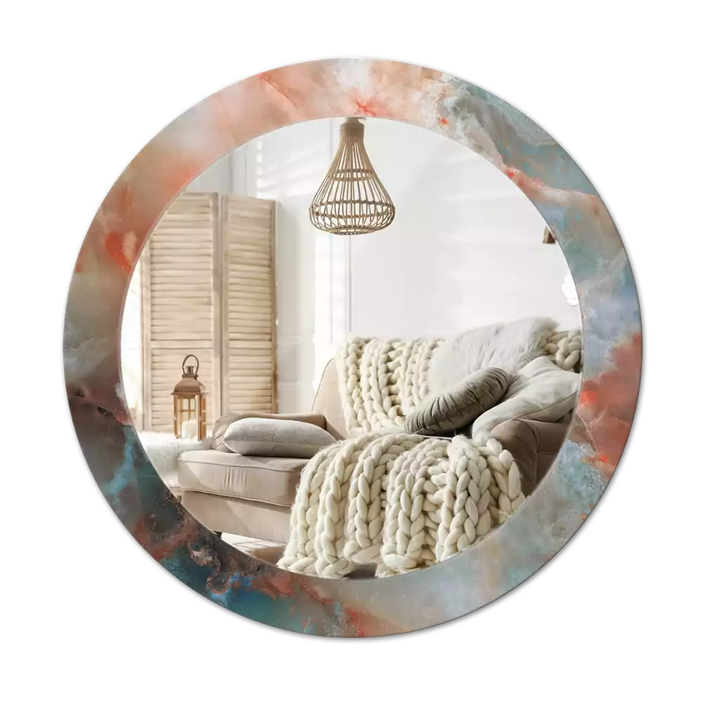 Kerek tükör fali dísz Ónix golyók