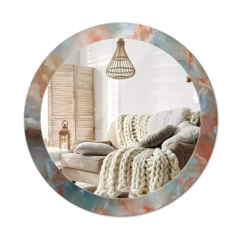 Kerek tükör fali dísz Ónix golyók