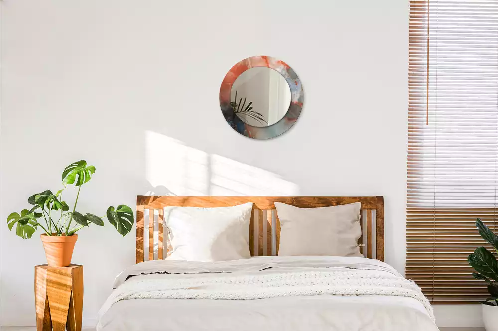 Kerek tükör fali dísz Ónix golyók