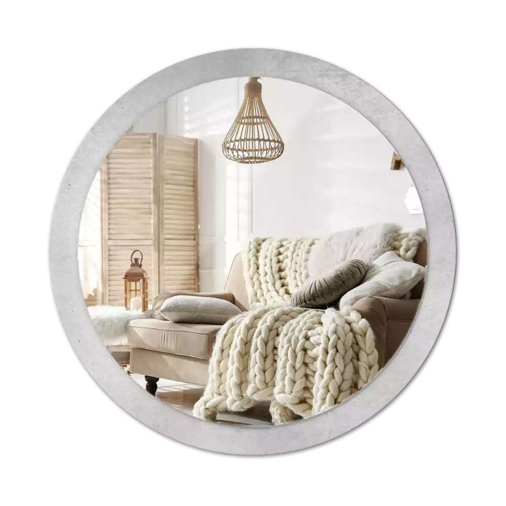 Kerek tükör fali dísz Beton textúra