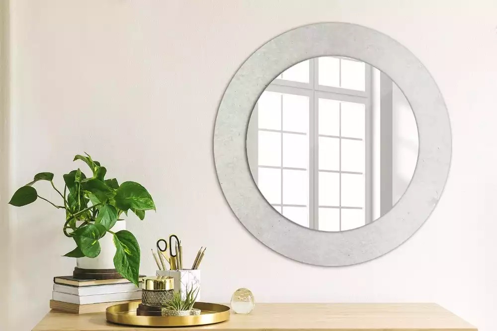 Kerek tükör fali dísz Beton textúra