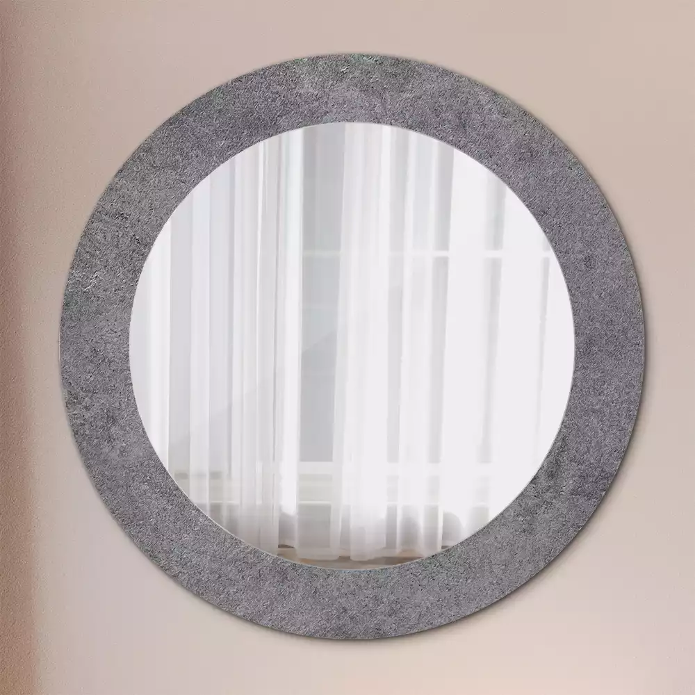 Kerek tükör fali dísz Beton textúra