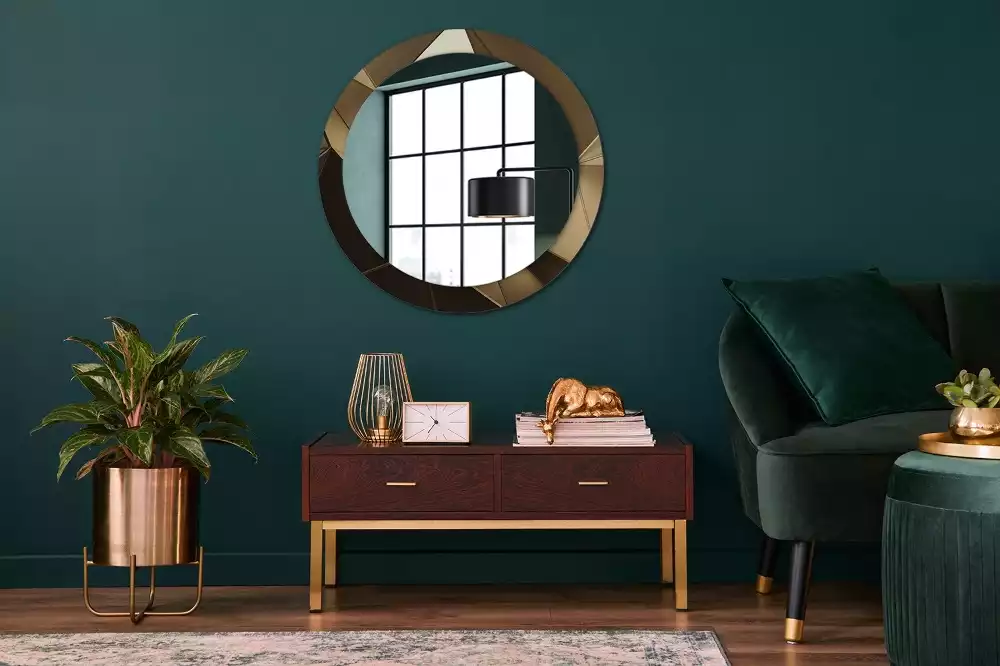 Kerek tükör fali dísz Modern absztrakció