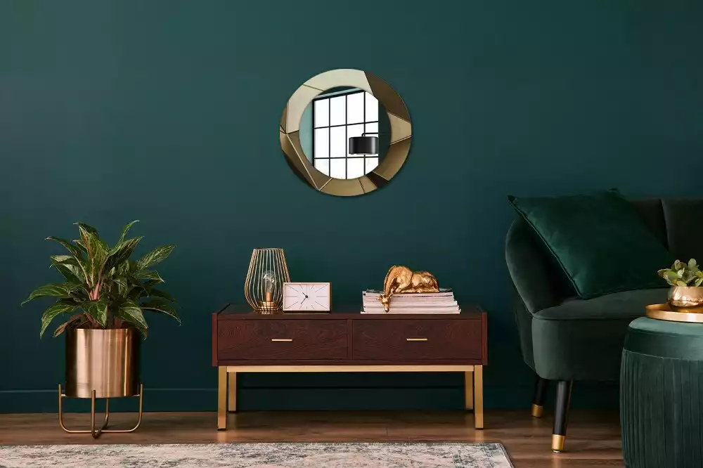 Kerek tükör fali dísz Modern absztrakció