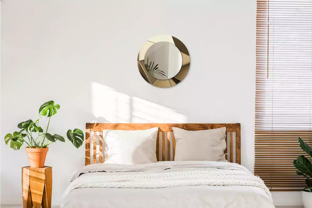 Kerek tükör fali dísz Modern absztrakció