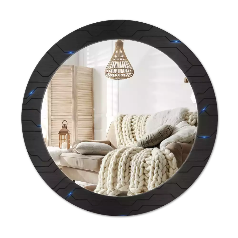 Kerek tükör fali dísz Futurisztikus absztrakció