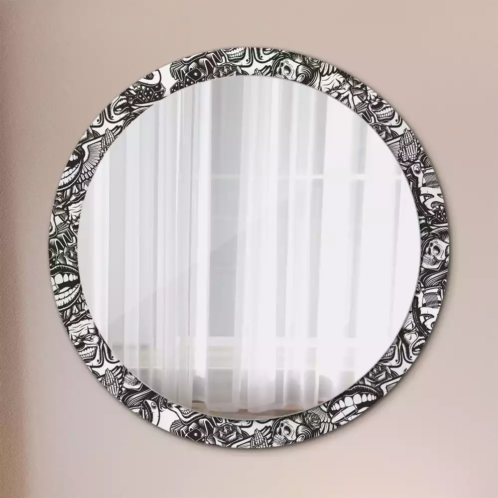 Kerek tükör fali dísz Graffitis bohócok