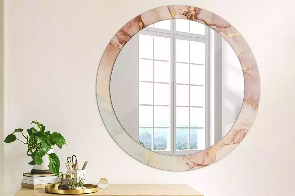 Kerek tükör fali dísz Absztrakt folyadék