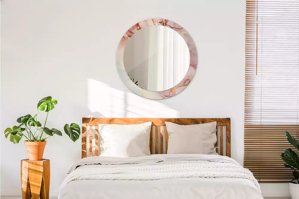 Kerek tükör fali dísz Absztrakt folyadék