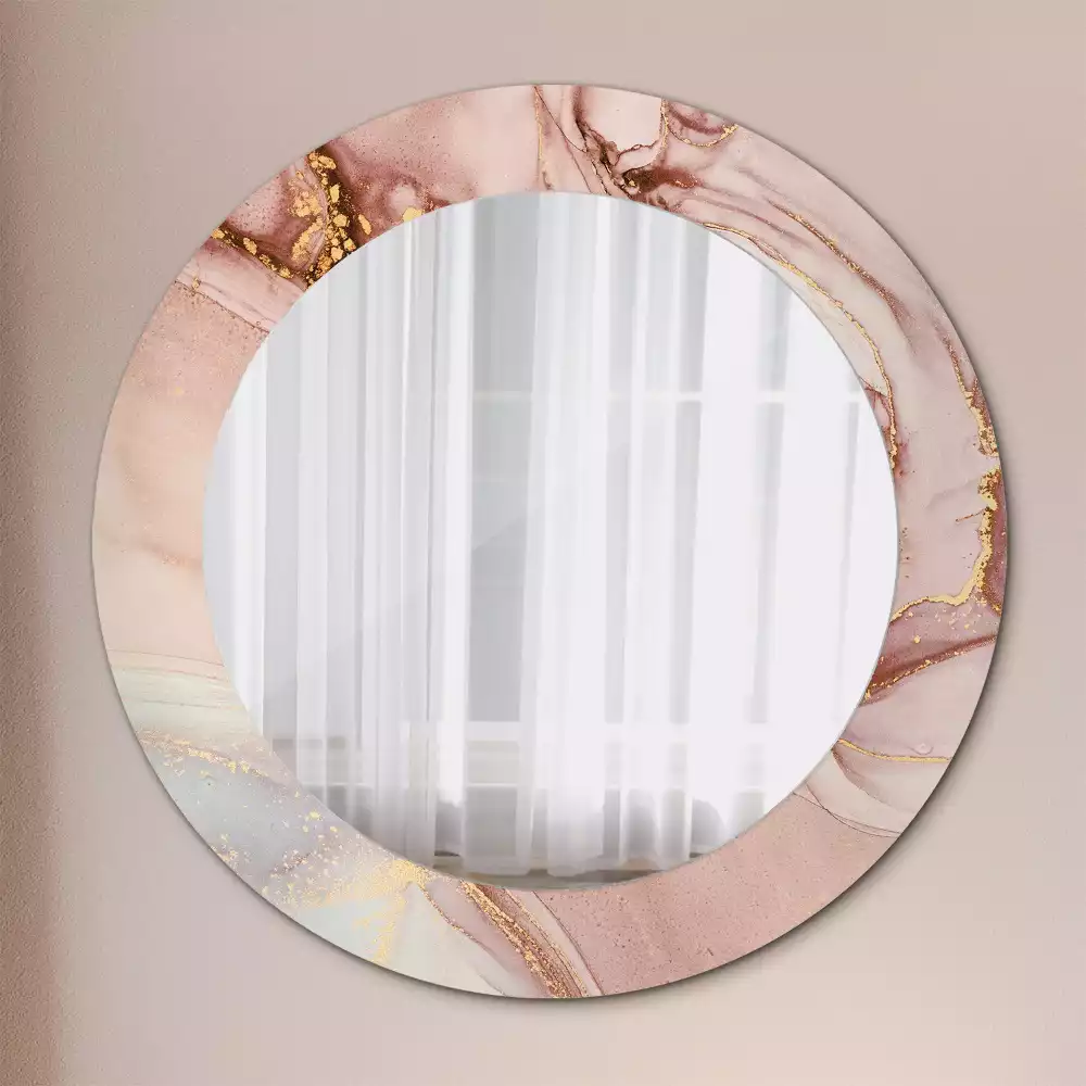 Kerek tükör fali dísz Absztrakt folyadék