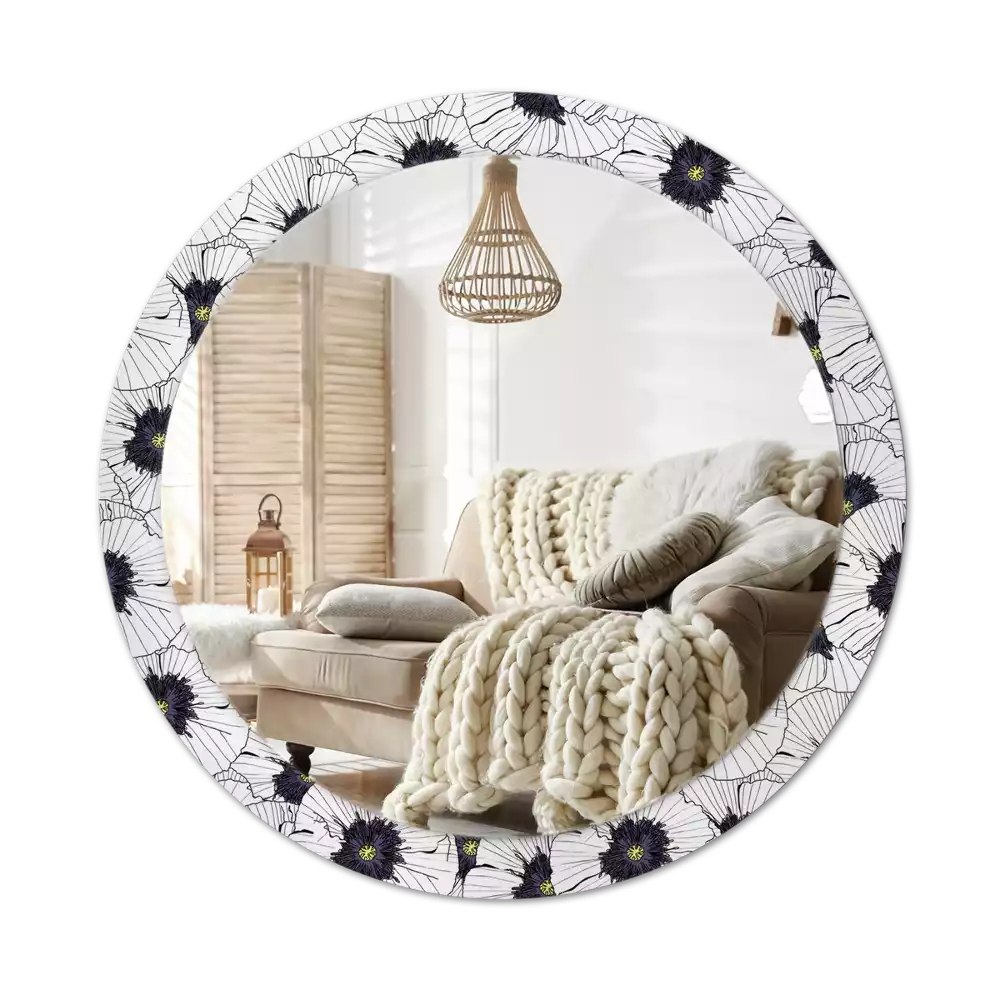 Kerek tükör fali dísz Virágkötészeti