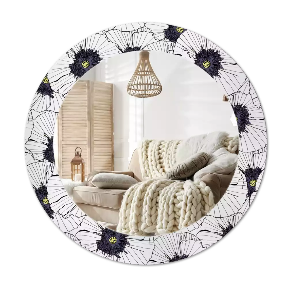 Kerek tükör fali dísz Virágkötészeti