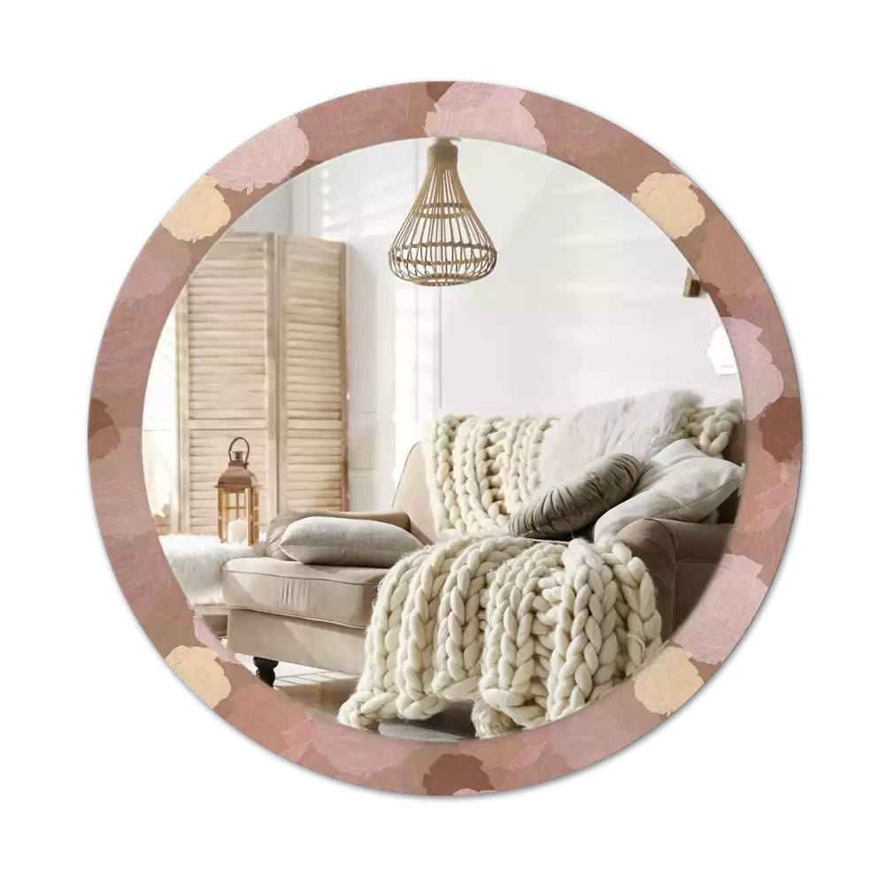 Kerek tükör fali dísz Rózsa összetétele