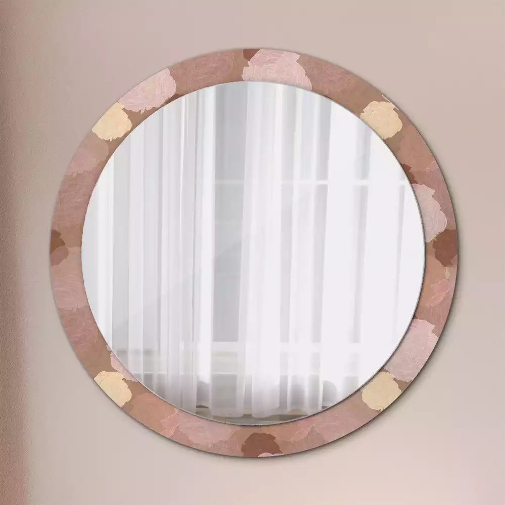 Kerek tükör fali dísz Rózsa összetétele